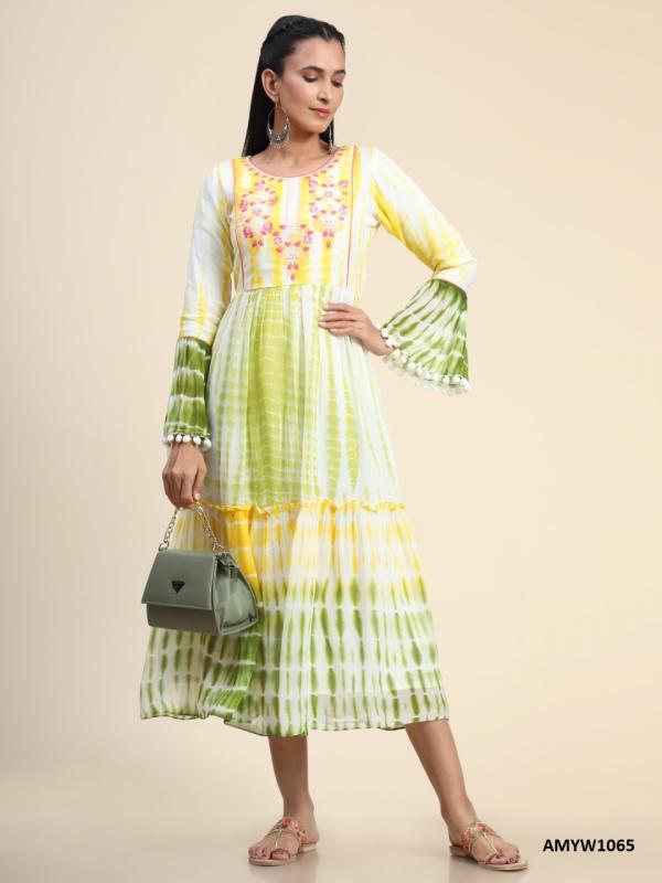 Growish Aamina 1 Fancy GeorgetteTunic Designer Kurti Collection